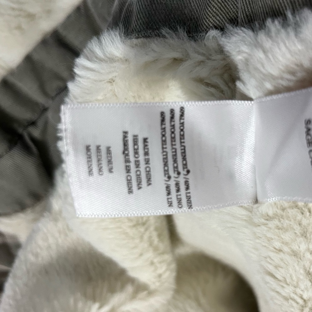 Rails Whitaker Tencel Linen Blend Camo Jacket w Faux Fur Lining Sz Medium Green - Picture 8 of 11